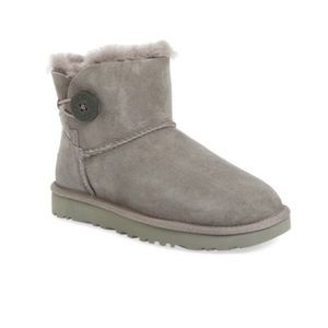 Mini Grey Bailey Button UGG Boots